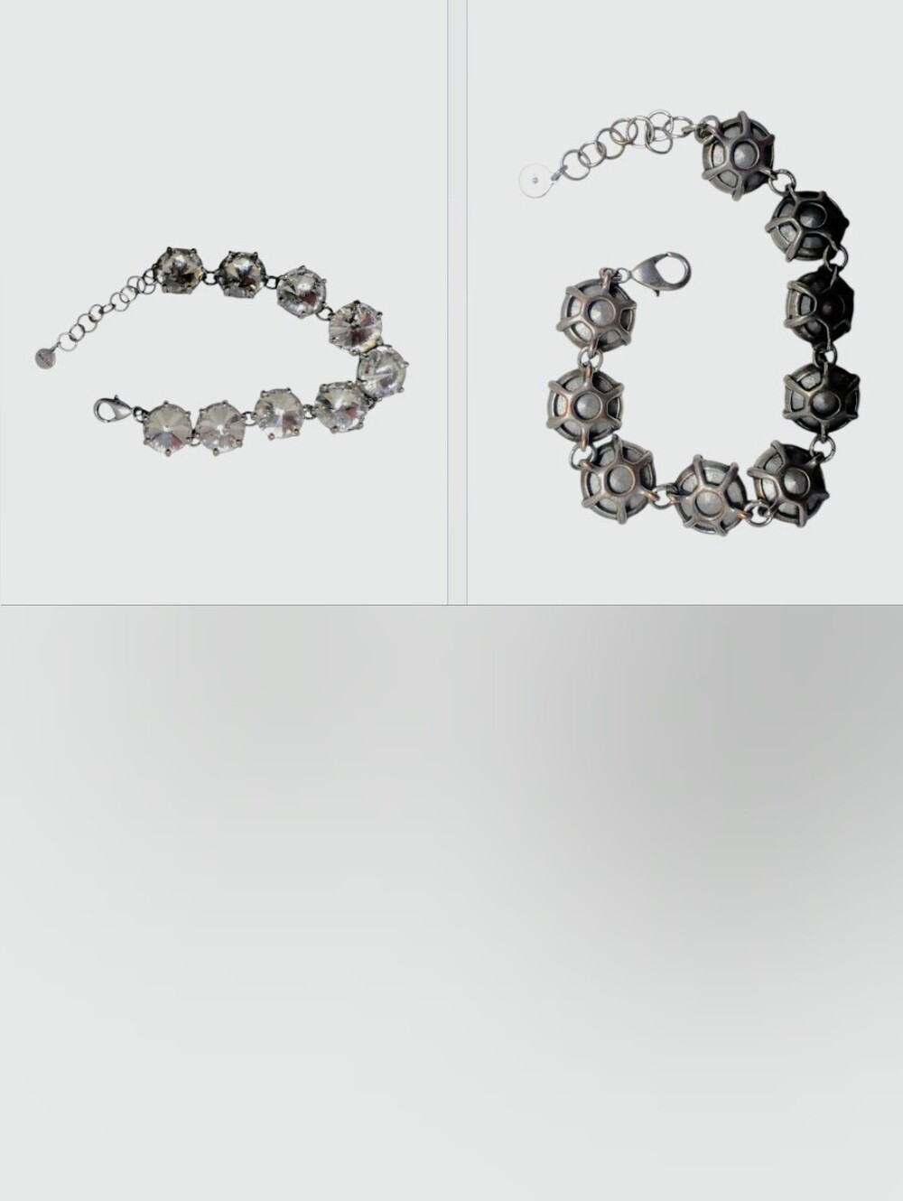 Stella & Dot Amelie Bracelet - Clear Crystal Silver-Tone Link